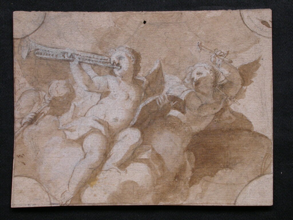 Trevisani drawing after removing old varnish